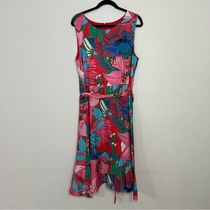 RSVP by Talbots Women’s Size 16 Red Pink Floral Viscose Sleeveless Mermaid Dress